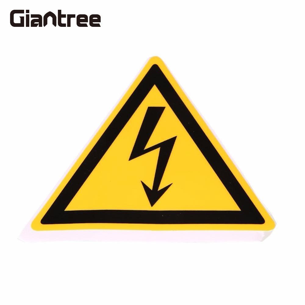 Giantree          ΰ  ƼĿ ̺ Į 78x78mm/Giantree Yellow and Black Warn Accessories Electrical Shock Hazard Safety Warning lo